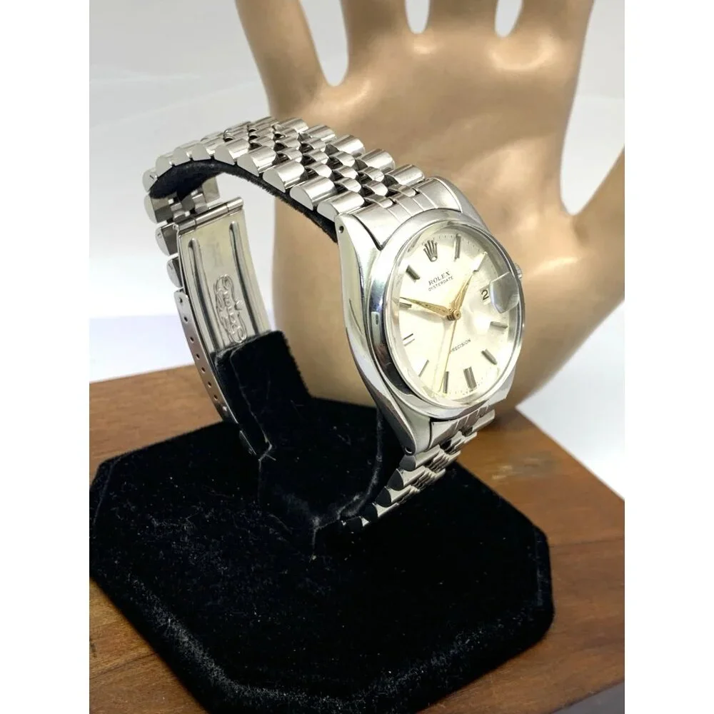 Rolex OysterDate Men's Watch 6694 Swiss Mechanical 60's Silver Stainless Steel